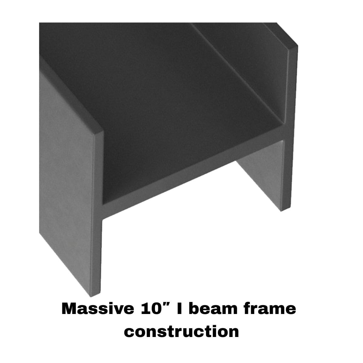 BEFCO 3 Point Soil Pulverizer angled view, black with sturdy frame and open design.