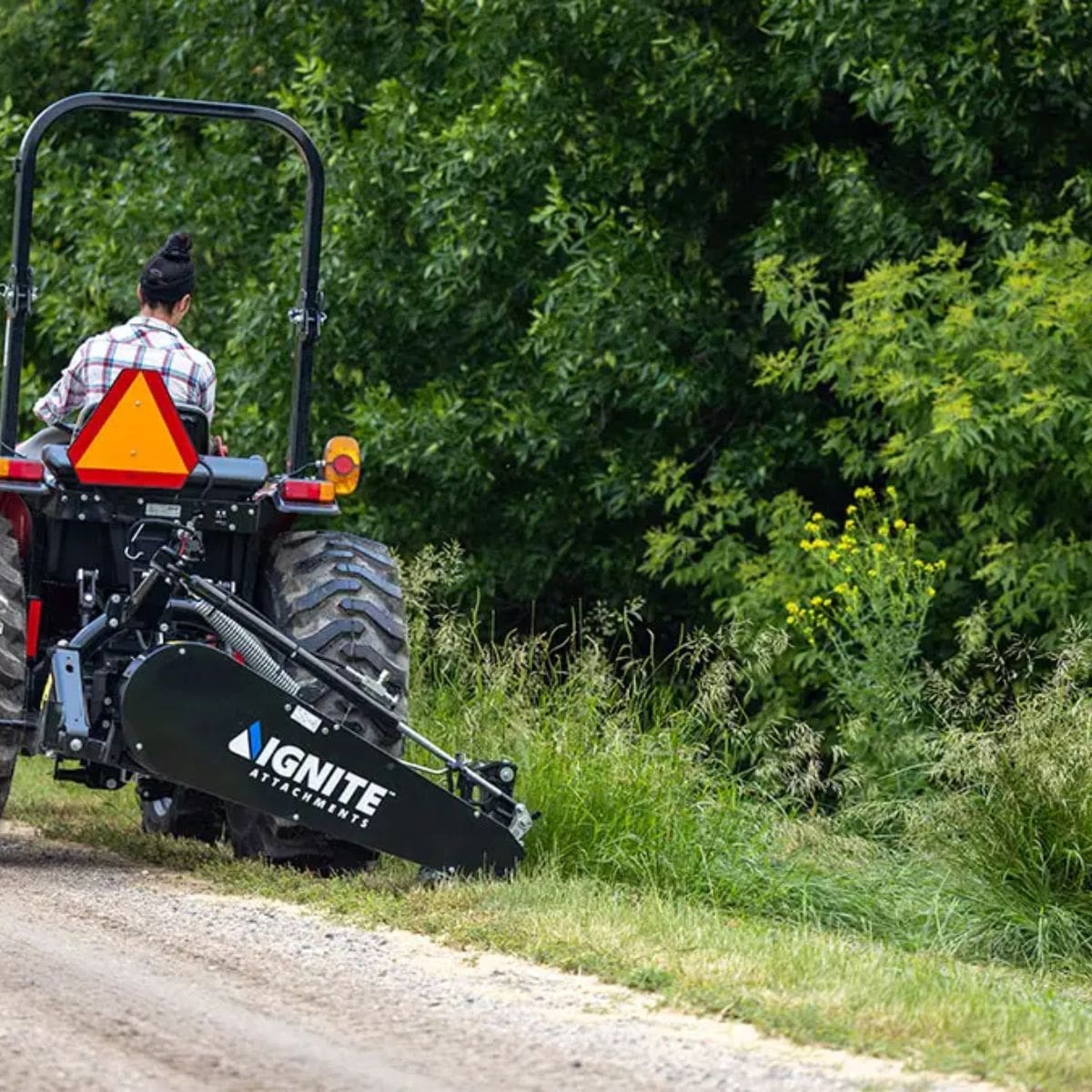 3 Point Sickle Bar Mower — Ignite Attachments - Cutting Back View