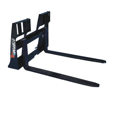4500 Lb Quick Attach Pallet Forks β Storm Attachments side view black