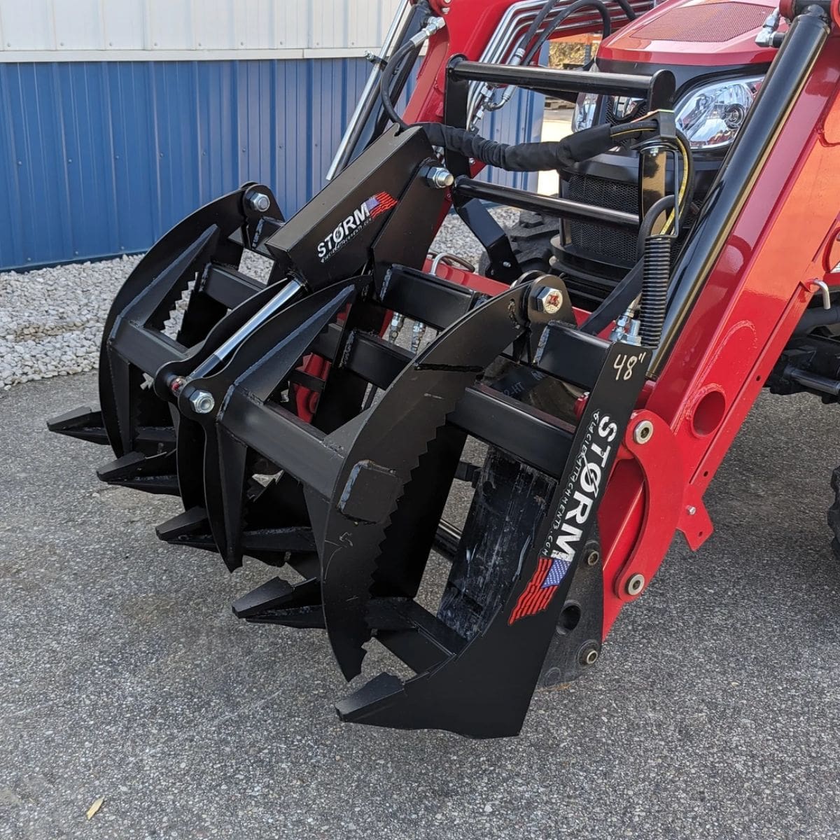 48" Rake Grapple — Storm Attachments - Left Side Closed