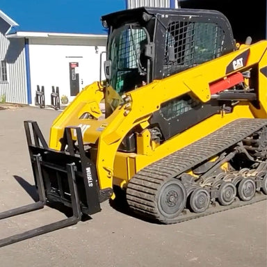 7000 Lb Heavy Duty Skid Steer Forks β Glacier Attachments - Attached