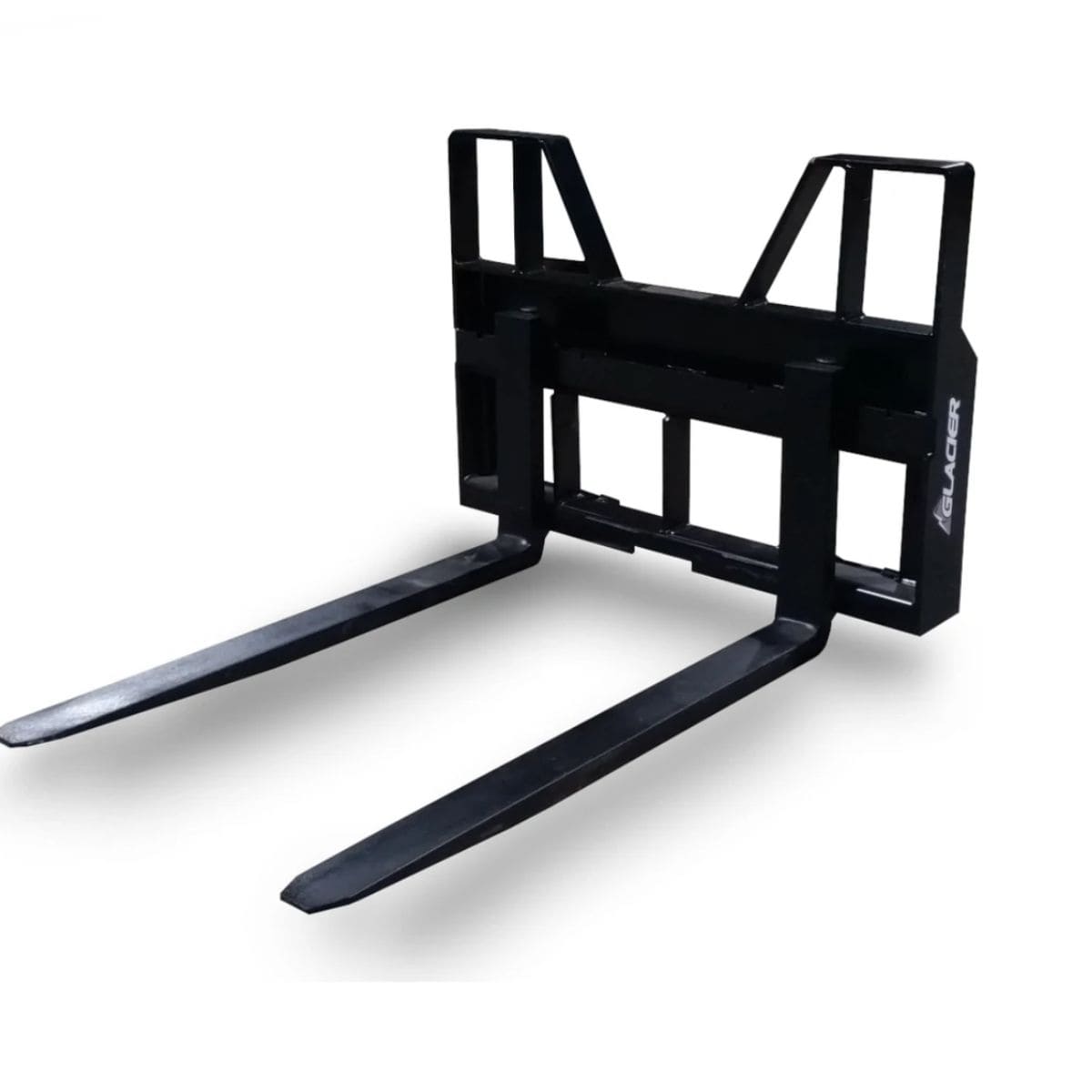 7000 Lb Heavy Duty Skid Steer Forks — Glacier Attachments - Front Side view