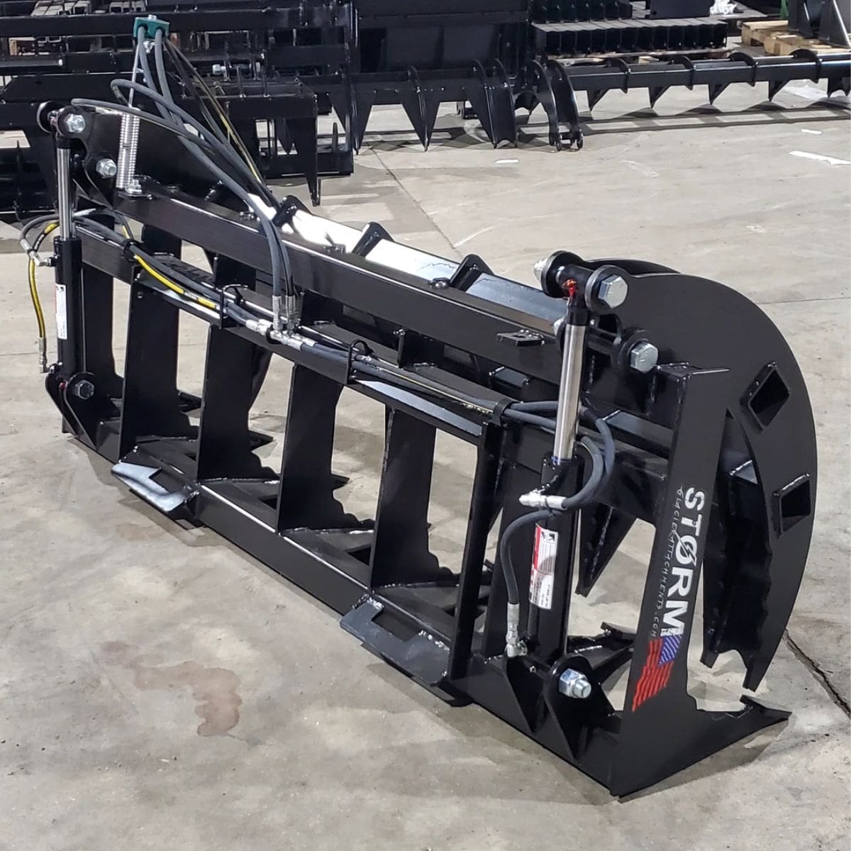 72" Brush Grapple — Storm Attachments - Back Right Side View