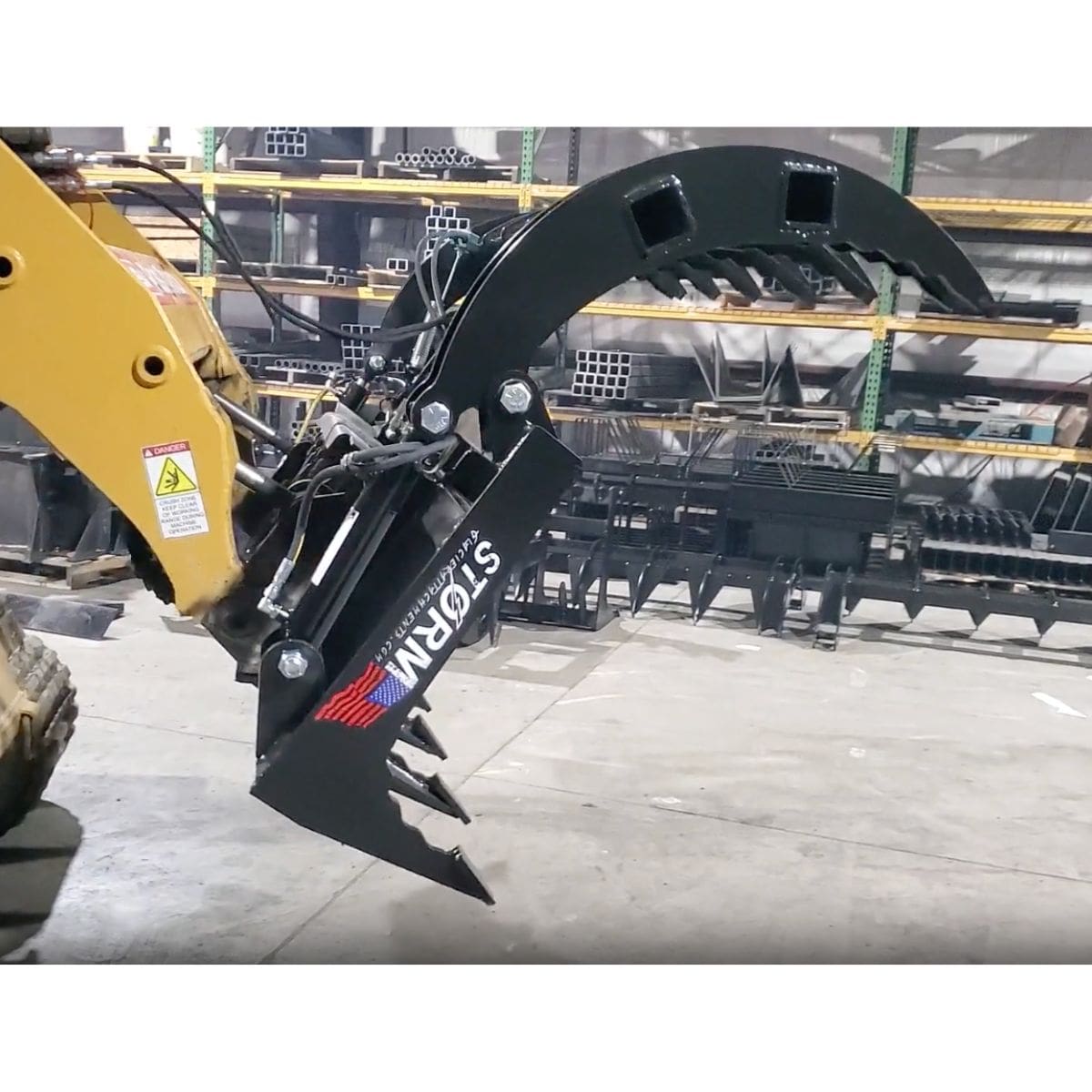 72" Brush Grapple — Storm Attachments - Open Right Side View