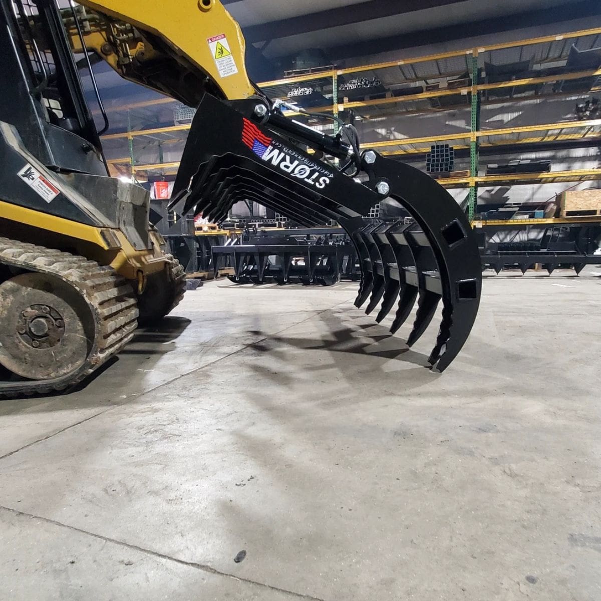 72" Brush Grapple — Storm Attachments - Open Right Side View