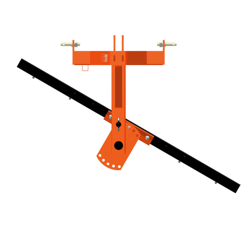 BEFCO 3 Point Rear Blade for Tractor, angled view in orange with a sturdy black blade.