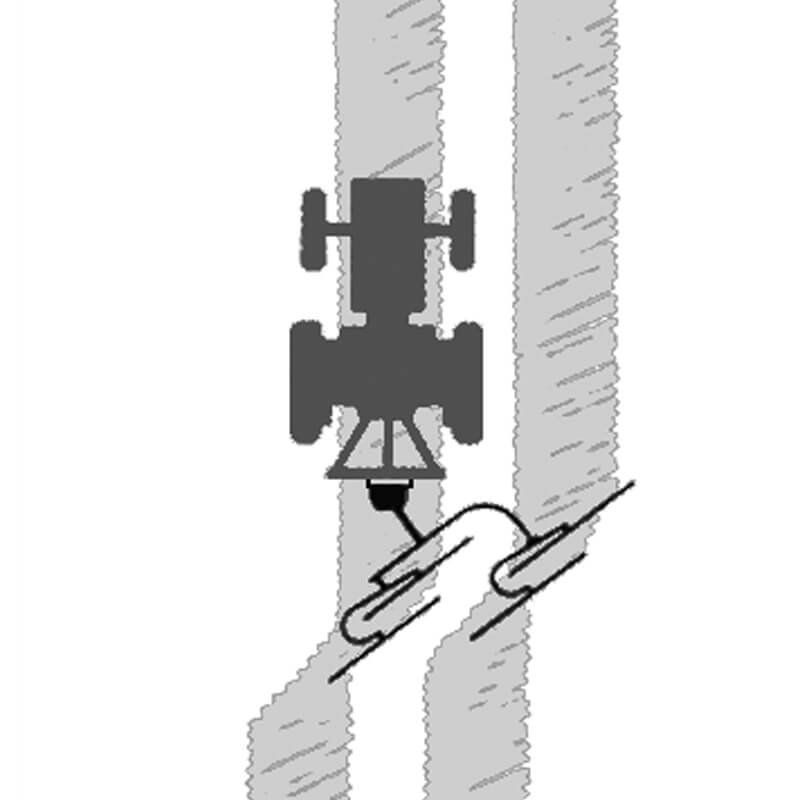 BEFCO RS2 Hay Rake diagram, showcasing a top-down view with rake tines and wheels.