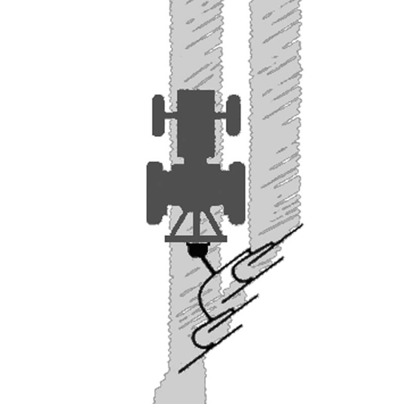 BEFCO RS2 Hay Rake top-down view showcasing wheels and raking mechanism details.