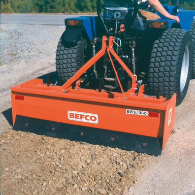 BEFCO Box Scraper BBS 060, orange, angled view with heavy-duty steel blade and attachment.