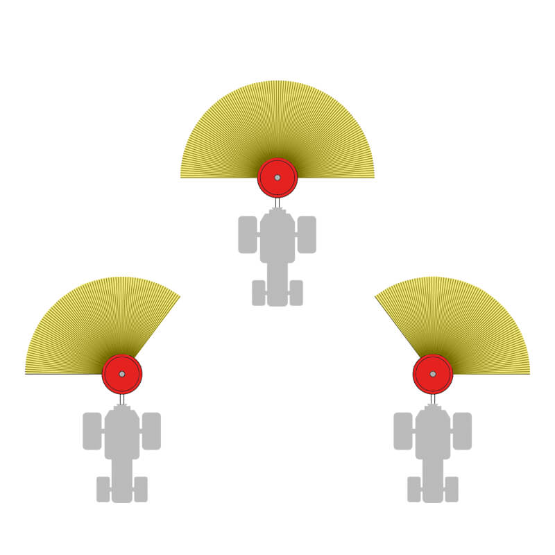 BEFCO Fertilizer Spreader illustration, featuring a yellow fan and red wheel design.