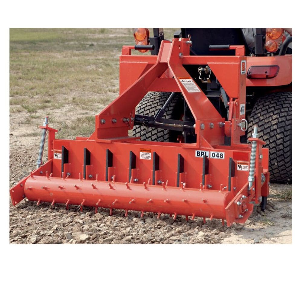 BEFCO QH1-100 Category 1 Quick Hitch, orange, angled view showcasing attachment mechanisms and sturdy design.