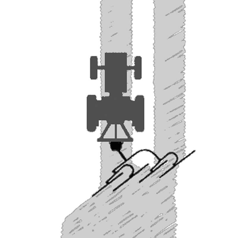 BEFCO RS2 Hay Rake illustration, featuring a top-down view of the machine and wheels.
