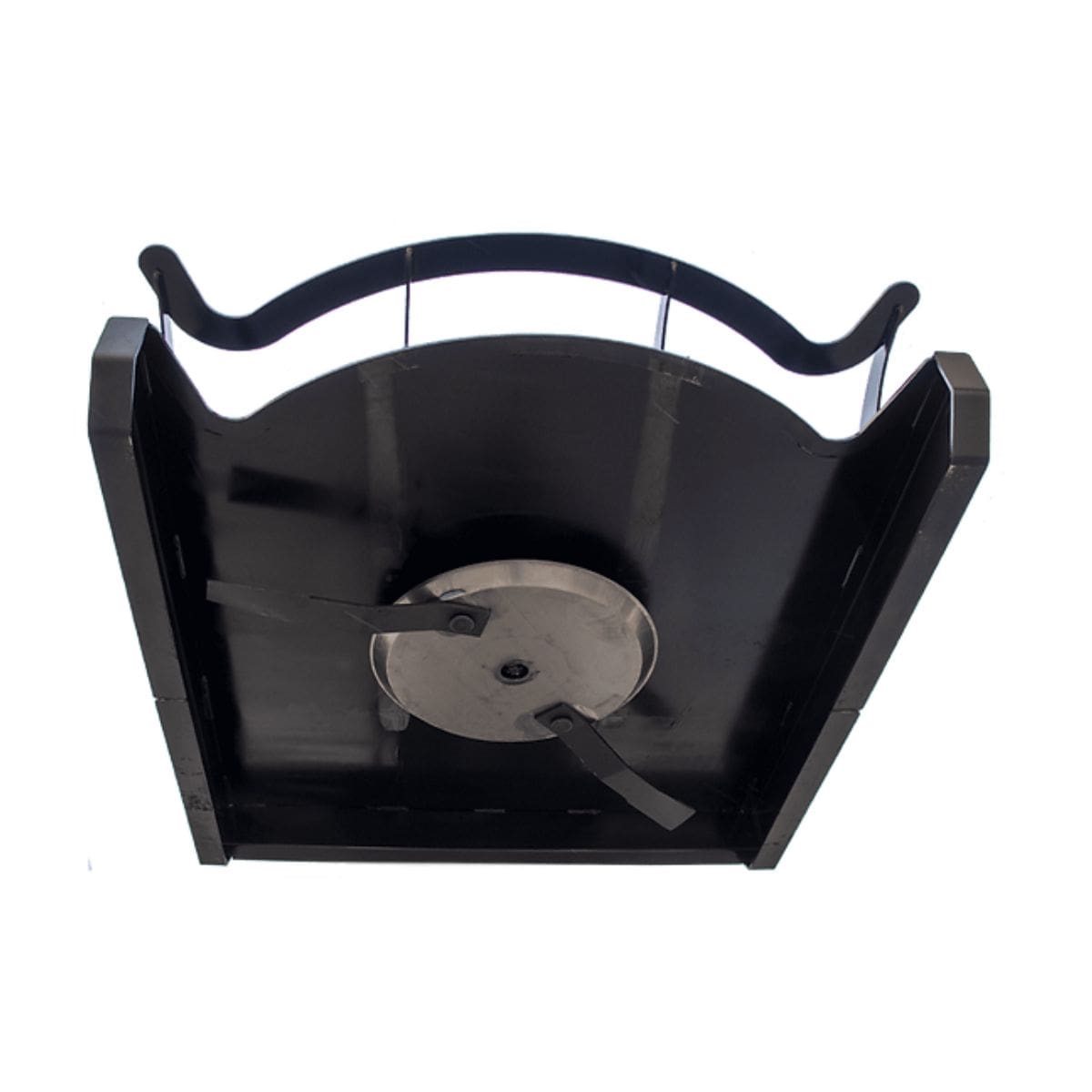 Prime Attachments Brush Mower Attachment top view, featuring a black design and sturdy handle.