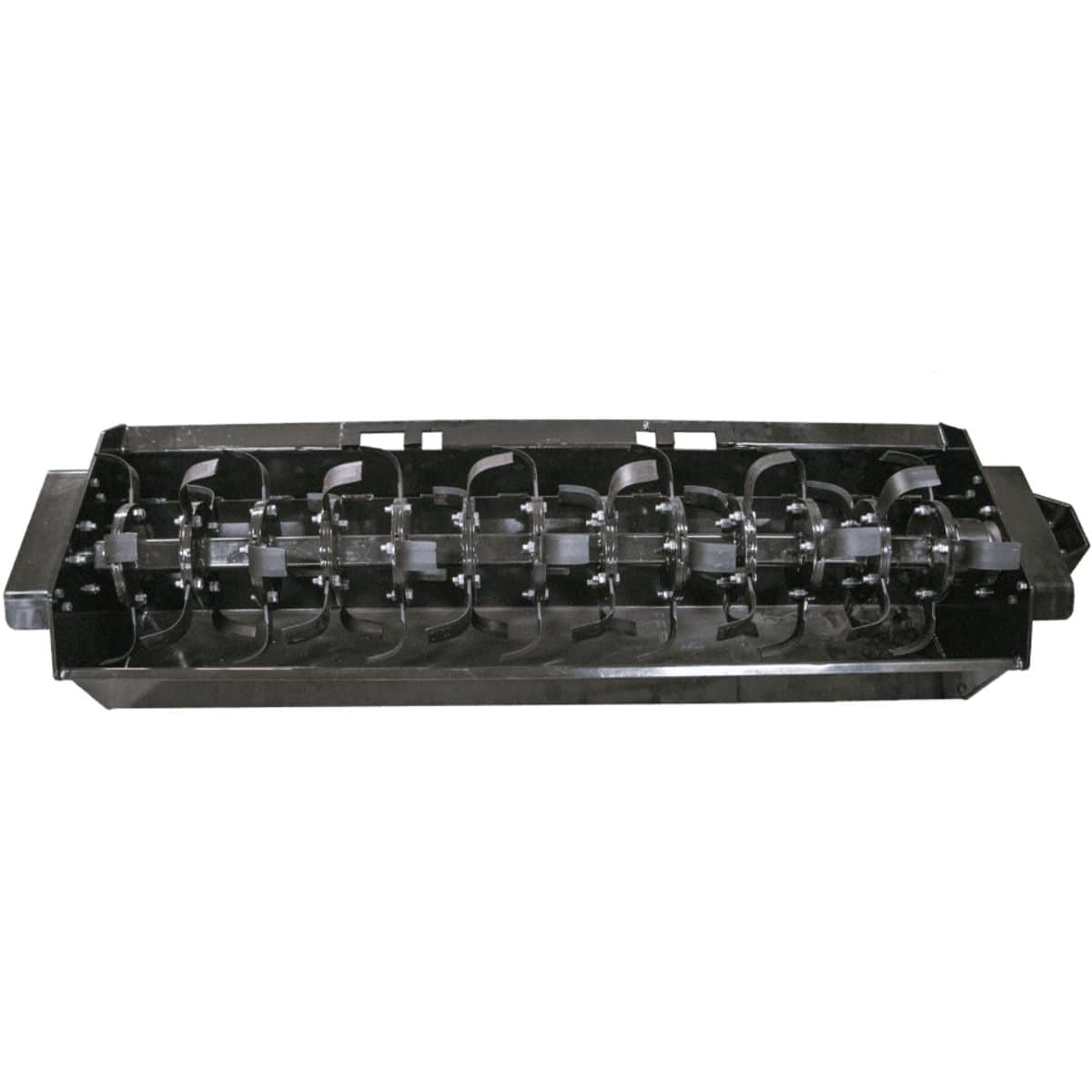 Prime Attachments heavy-duty skid steer tiller under view when attached