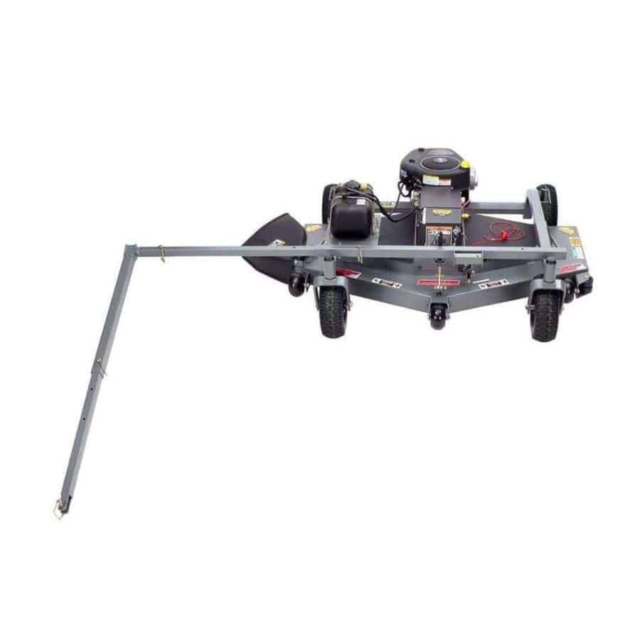 Swisher 60" Trail Mower, gray, angled view with 15.5 HP engine and robust wheels.