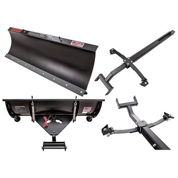 Swisher 62" UTV Commercial Pro Plow Combo, black, features adjustable mounting and sturdy construction.