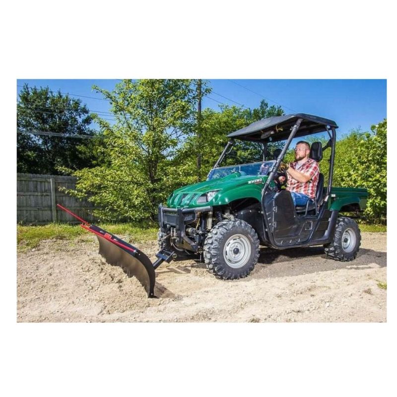 Swisher 62" UTV Commercial Pro Plow Combo 20040, green front view with a black blade attachment.