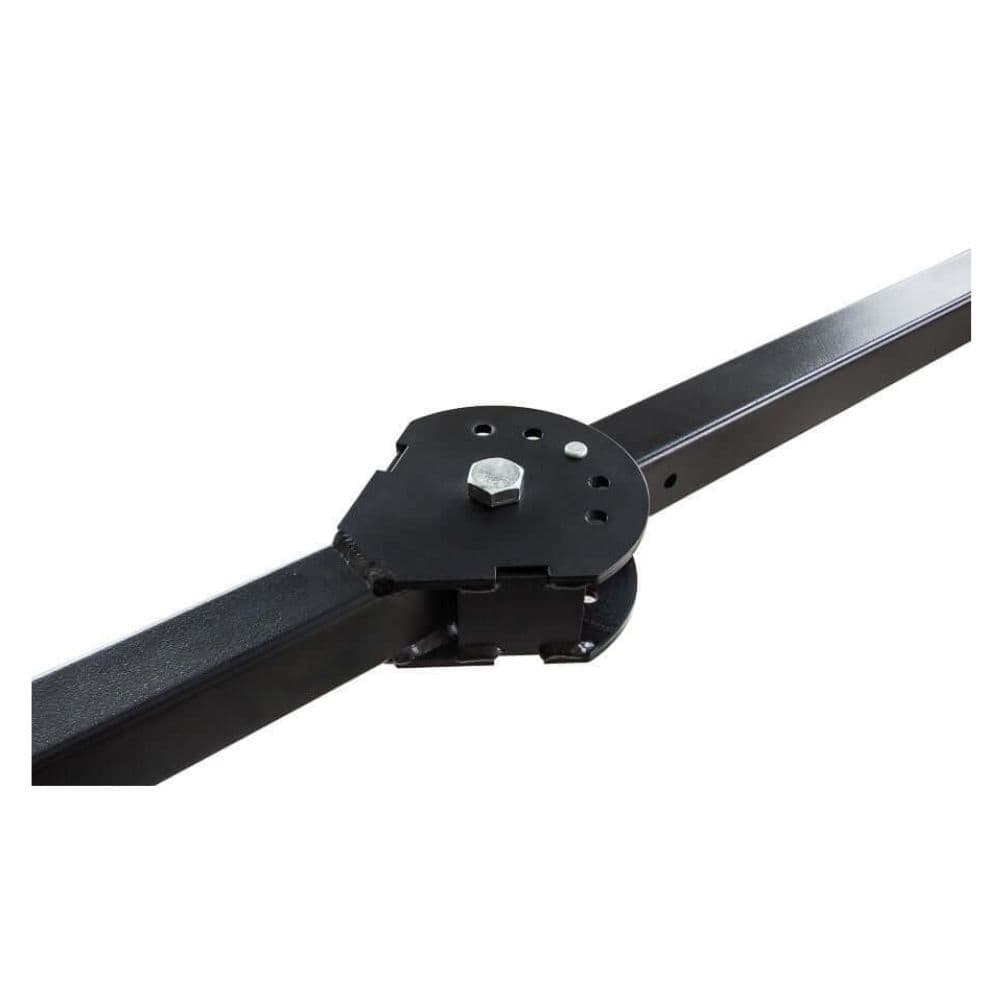 Swisher Country Cut 44" Rough Cut Mower blade assembly, black metal with pivot mechanism details.