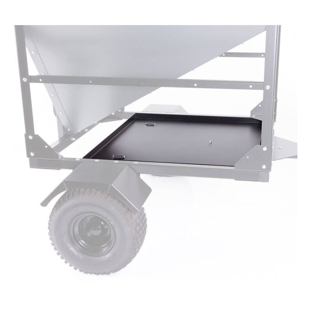 Swisher-Hobby-Farm-Pro-Drop-Feeder-Gray-Sturdy-Frame-Wheels-8f