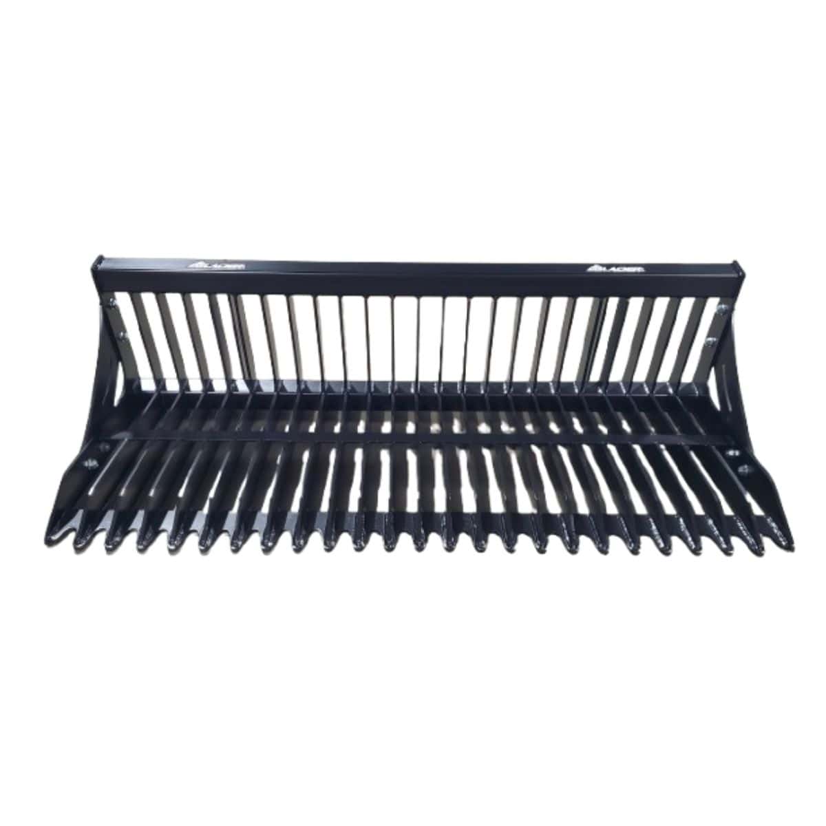 Heavy Duty Rock Bucket for Skid Steer  — Glacier Attachments Front View