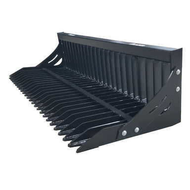 Heavy Duty Rock Bucket for Skid Steer  β Glacier Attachments Left Side View