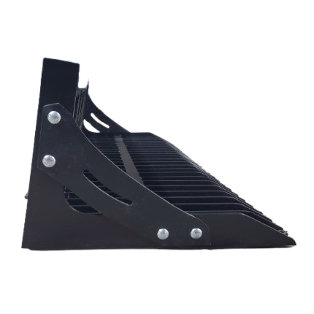 Heavy Duty Rock Bucket for Skid Steer  — Glacier Attachments Side View