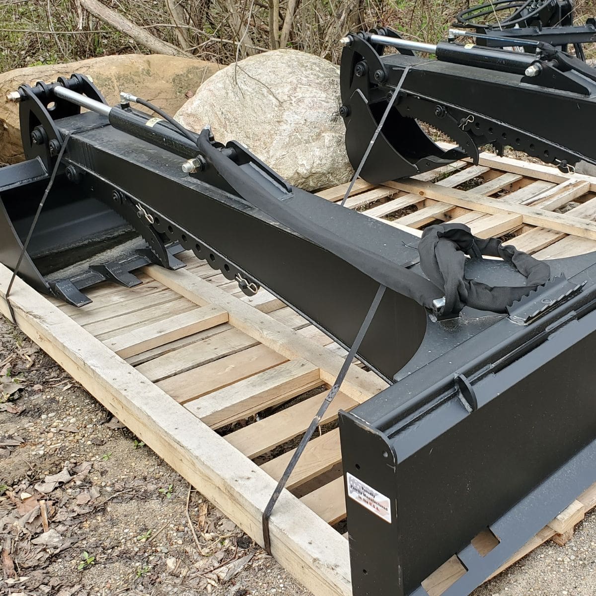 Skid Steer Backhoe Attachment — Glacier Attachments Back View