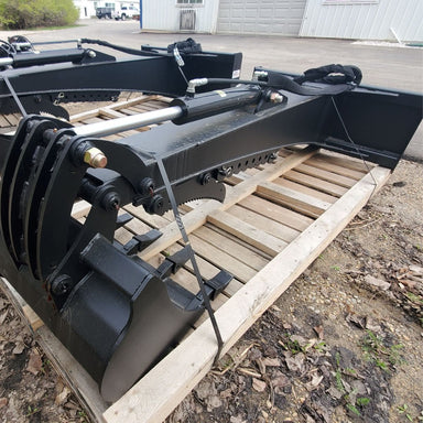 Skid Steer Backhoe Attachment β Glacier Attachments Side View