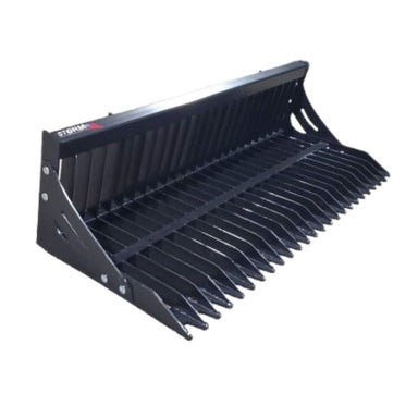 Skid Steer Rock Bucket Attachment Storm Attachments Right Side View