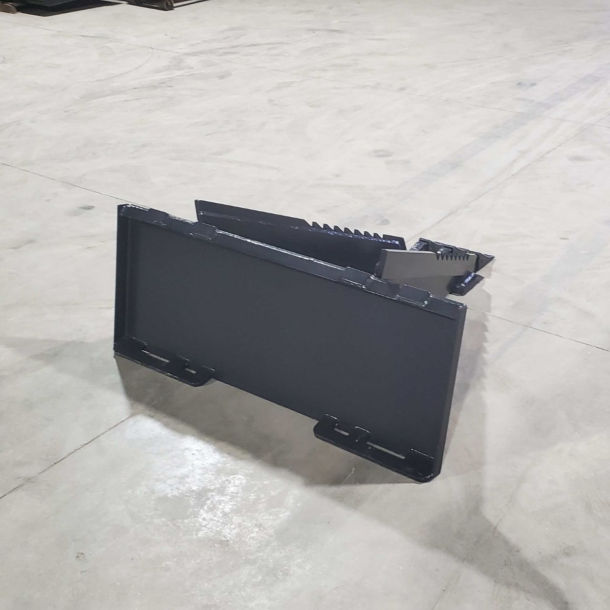 Skid Steer Stump Bucket  — Glacier Attachments Back View