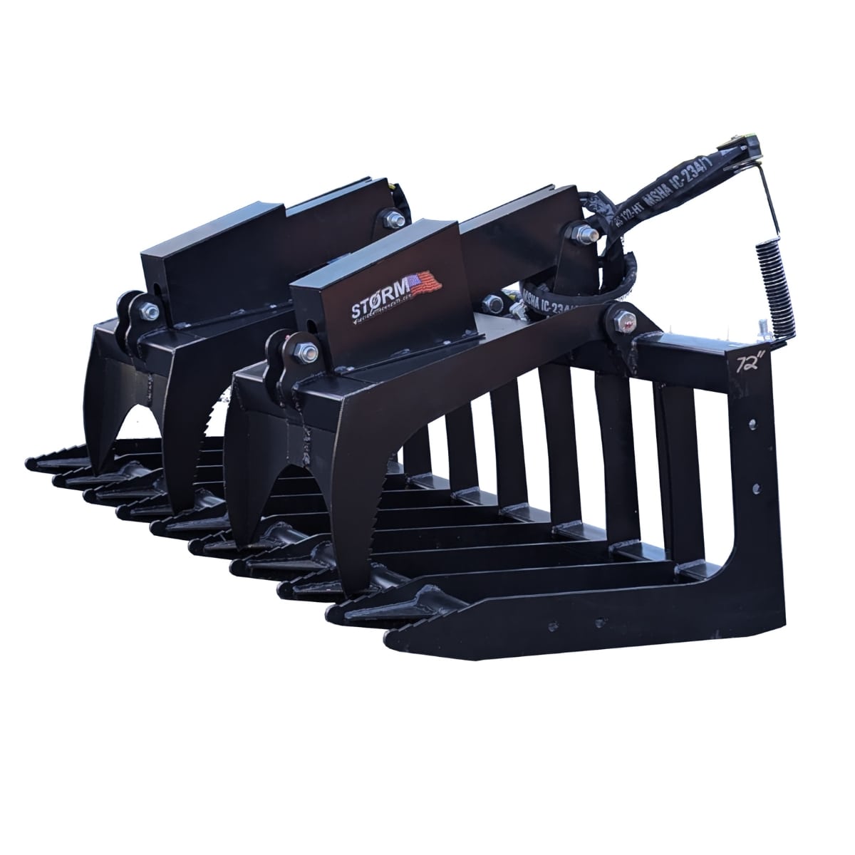 Storm Attachments 72 Inch Heavy Duty Skid Steer Root Grapple