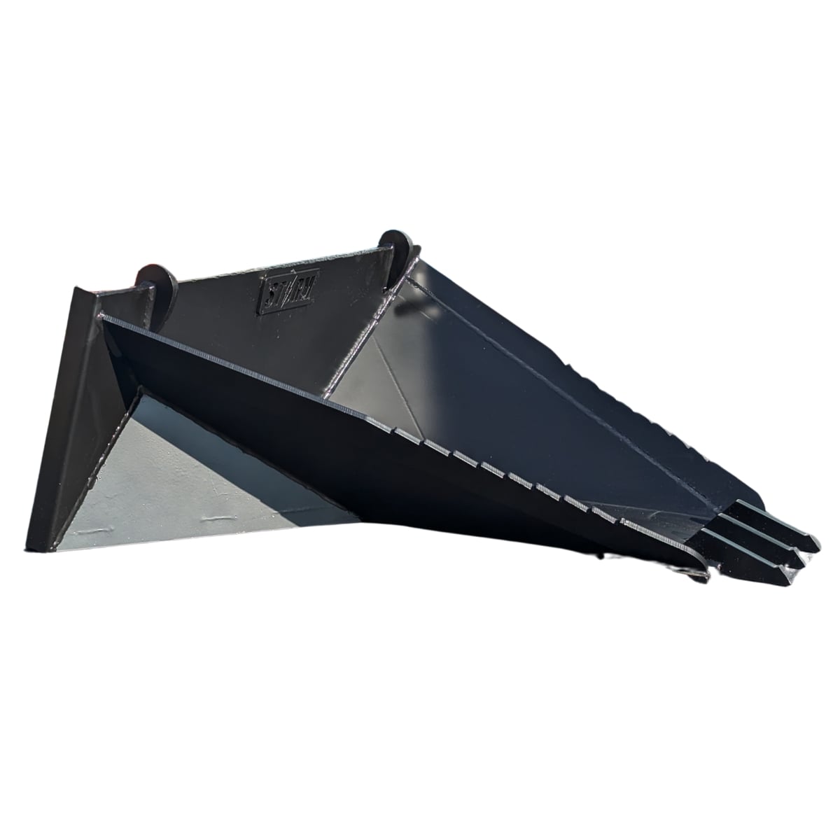 Storm Attachments Stump Bucket Front Right Side View