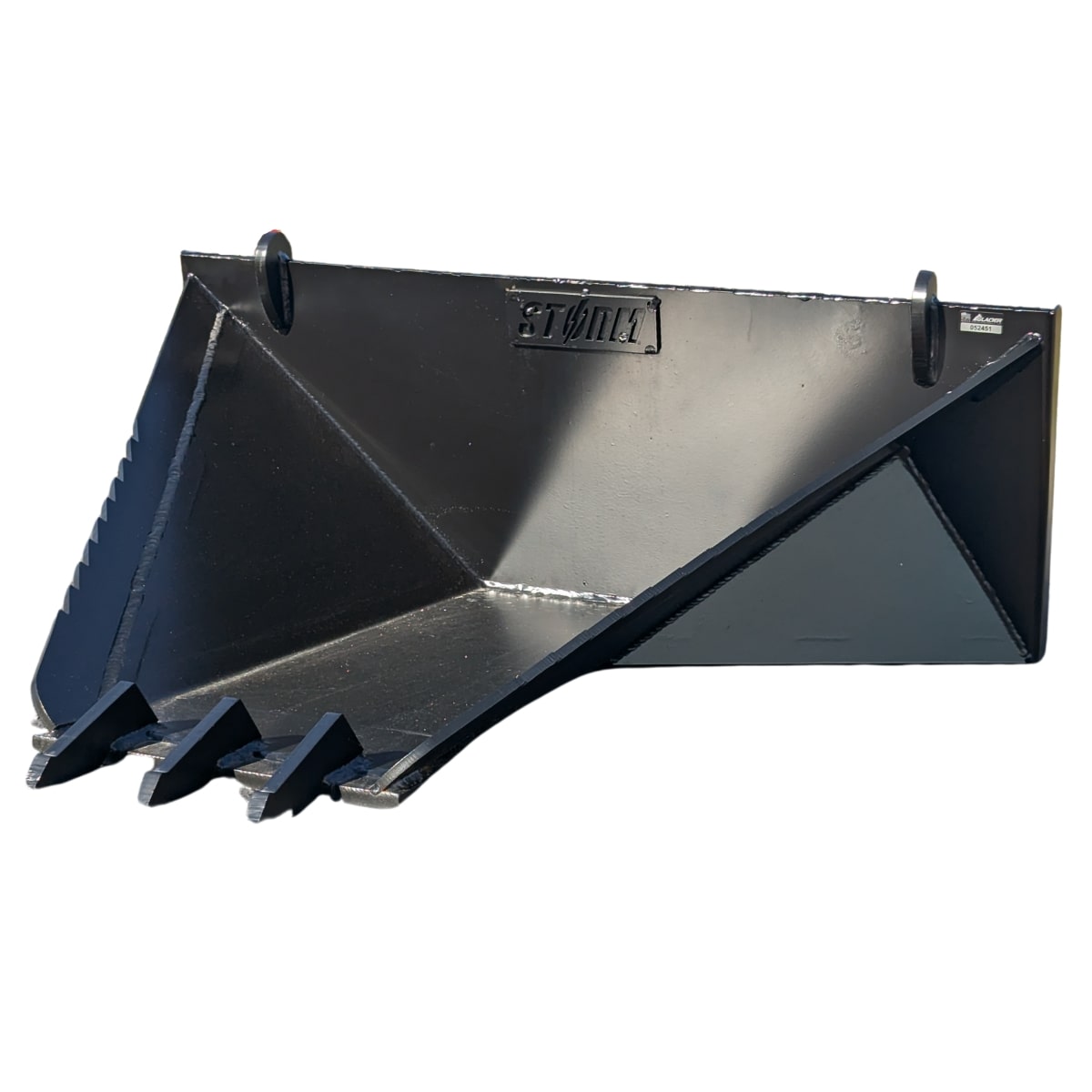 Storm Attachments Stump Bucket Front View