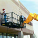 Star forklift safety work platform in use