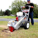 Dosko 337S swivel stump grinder operator in-use front view