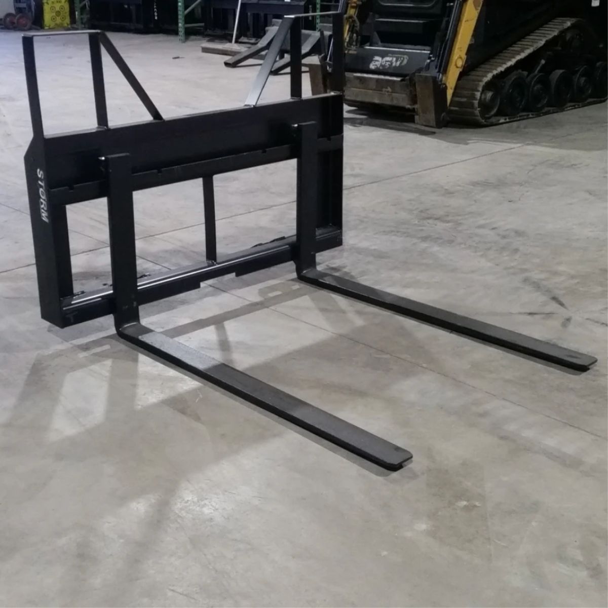 2000 Lb Quick Attach Pallet Forks — Storm Attachments - Front Right View
