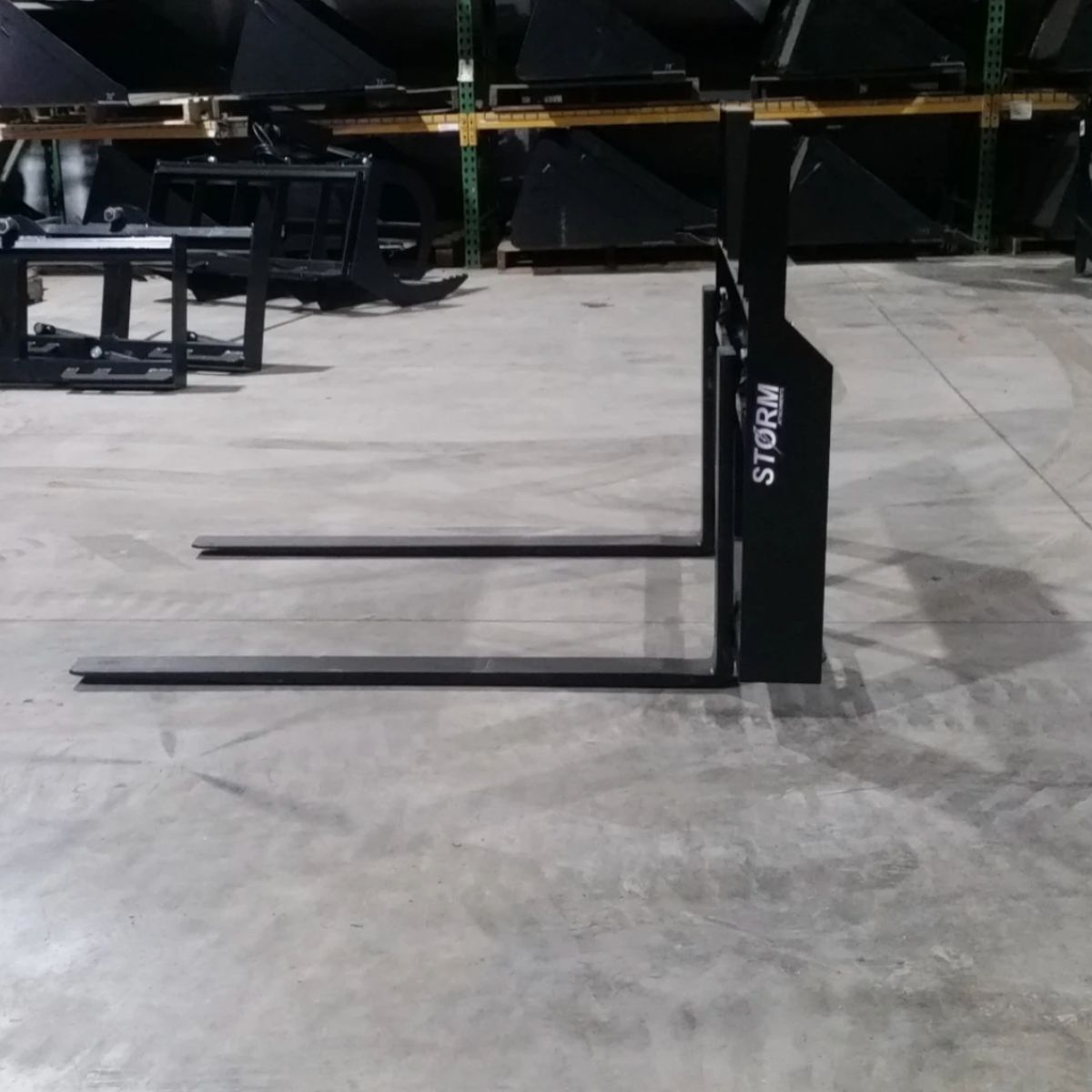 2000 Lb Quick Attach Pallet Forks — Storm Attachments - Left Side View