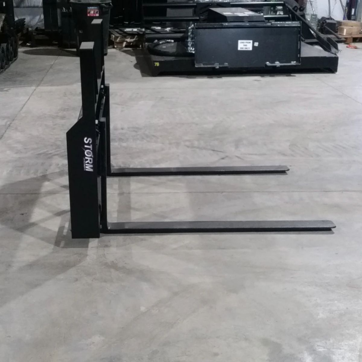 2000 Lb Quick Attach Pallet Forks — Storm Attachments - Right Side View