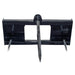 Prime Attachments 3-Point Bale Spear for Skid Steer, front view, black with two pointed spears.