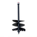 BEFCO Auger for Mole Post Hole Digger Model 218-531, black, upright with spiral auger blades.