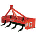 BEFCO Box Scraper for Tractor, red with four black scraping blades, front view.