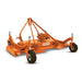 BEFCO Cyclone C30 Grooming Mower, orange, front view with wheels and adjustable height features.