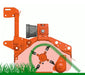 BEFCO Hurricane H40-S Flail Mower side view, bright orange with rotating blades and sturdy construction.