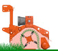 BEFCO Hurricane H40-S Flail Mower side view, orange with blades and discharge port features.