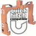 BEFCO Sickle Bar Mower quick hitch attachment, orange with handles and pin connection features.