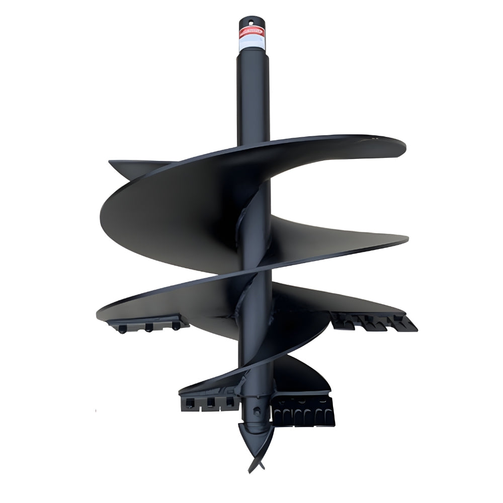 BEFCO Auger for Mole Post Hole Digger Model 230-531, black, front view, spiral design, sharp edges.
