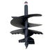 BEFCO Auger for Mole Post Hole Digger Model 230-531, black, front view, spiral design, sharp edges.