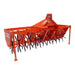 BEFCO Heavy Duty 3 Point Core Aerator, orange, angled view with metal tines and sturdy frame.