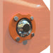 BEFCO Hurricane H40-S Flail Mower close-up view of metal fastening and orange housing.