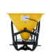 BEFCO Poly Hop Broadcast Spreader, yellow hopper with black frame and adjustable handle.